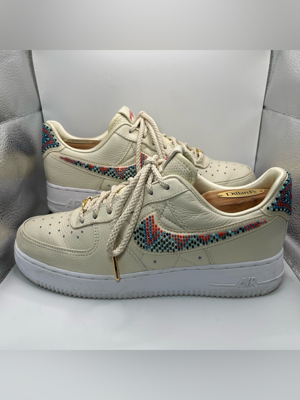 Nike Air Force 1 Low x Premium Goods Bella Women’s 8.5 Beaded Shoes DV2957-200 - Picture 2 of 12